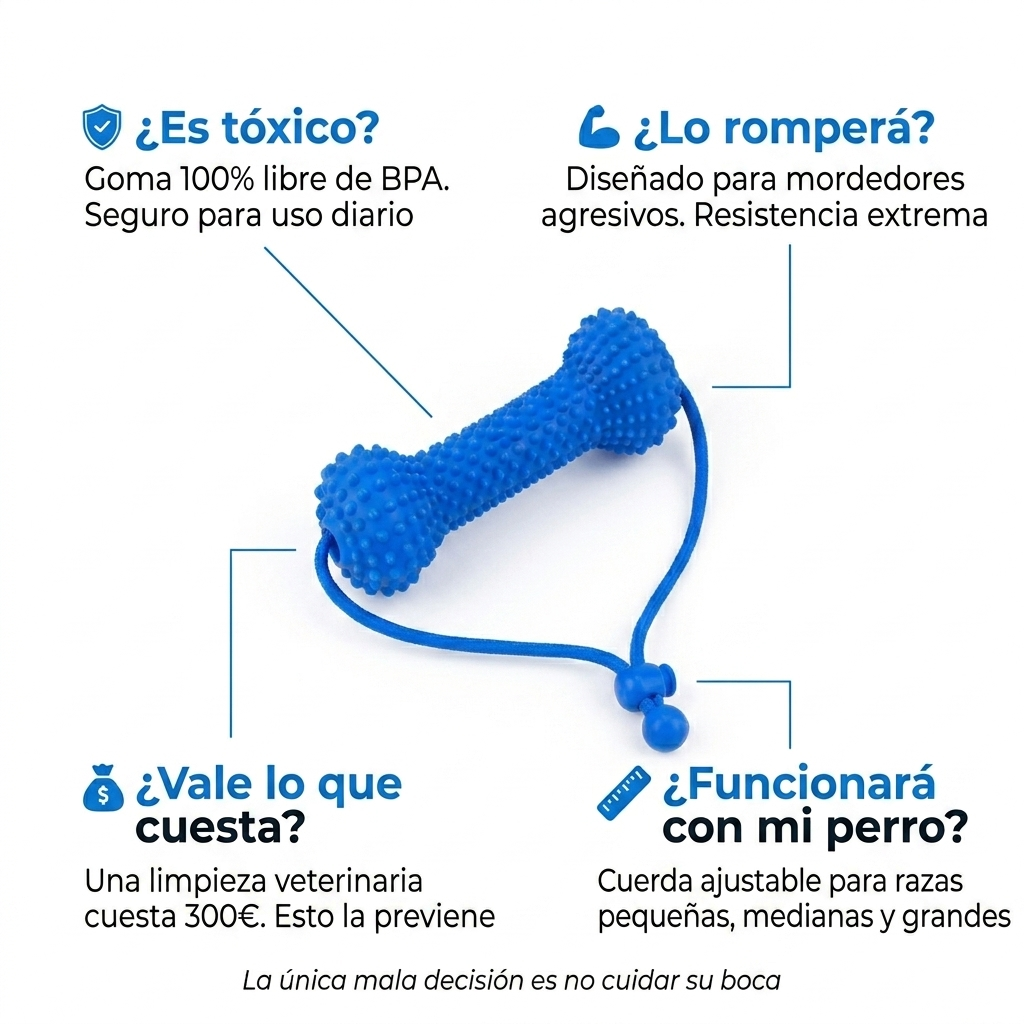 Juguete dental abre-bocas para perros