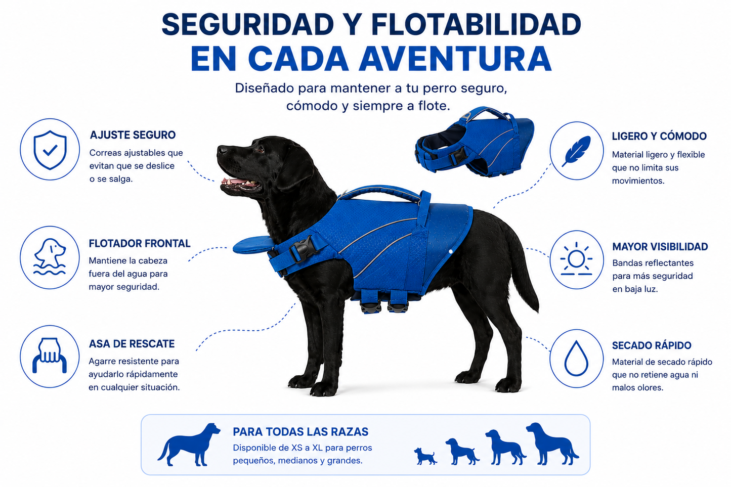 Chaleco salvavidas para perros